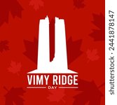 Vimy Ridge Day Illustration vector background. Vector eps 10