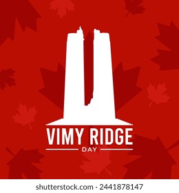 Vimy Ridge Day Illustration vector background. Vector eps 10