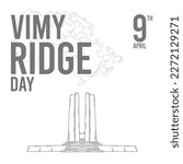 Vimy Ridge Day Vector Background, perfect for office, company, school, social media, advertising, printing and more