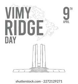 Vimy Ridge Day Vector Background, perfect for office, company, school, social media, advertising, printing and more