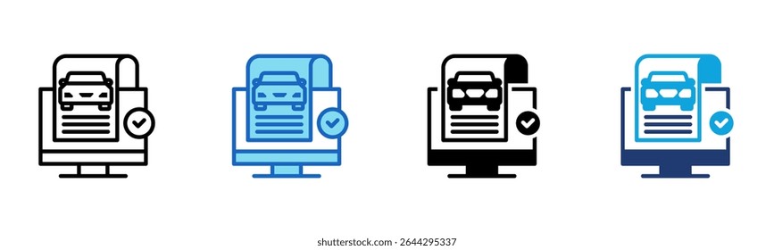 Vin Check icon Multi Style Ilustración vectorial