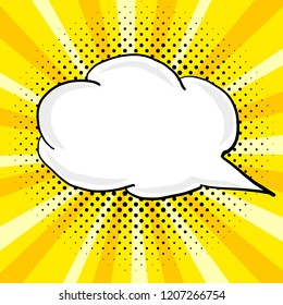 Vinage speech bubble in pop art style.