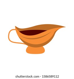 vinaigrette utensil pot isolated icon vector illustration design