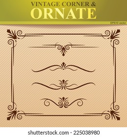 Vinatage corner and ornate EPS10 vector