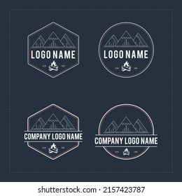 Vinatge logos and badges design templates set vector.