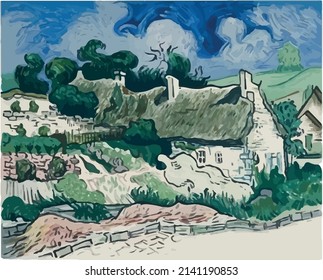 Vincent van Gogh - Casas en Auvers