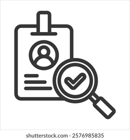 Vindication Outline Icon Vector Illustration