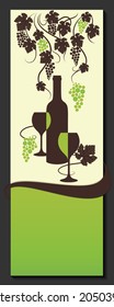Vine abstract.  Wine list design. Vector illustration.