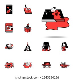 Vine, book, romance icon. Literary genres icons universal set for web and mobile