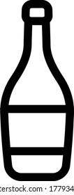 Vine bottle flat outline icon