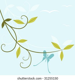 vine with butterfly