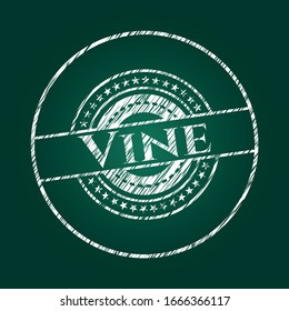 Vine with chalkboard texture. Vector Illustration. Detailed.