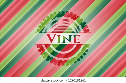 Vine christmas style emblem.
