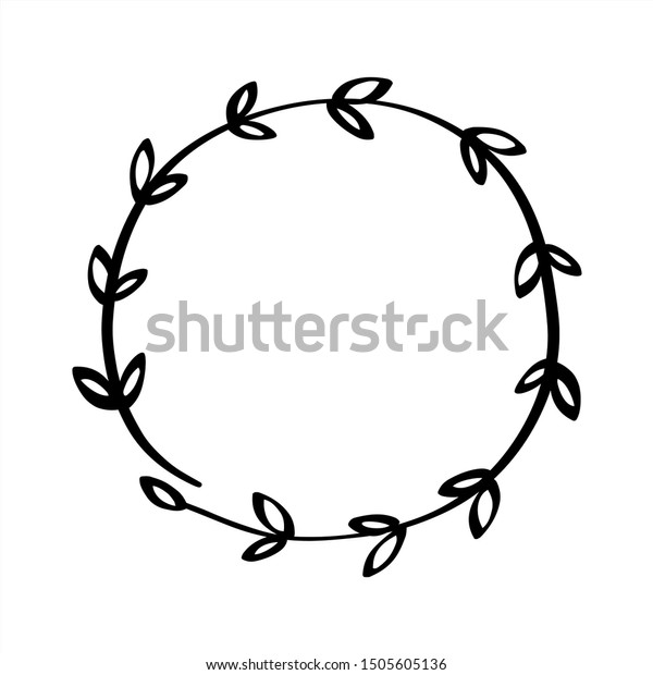 Download Vine Circle Frame Vector Stock Clipart Stock Vector Royalty Free 1505605136