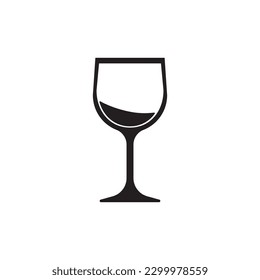  Vine cocktail icon, drink glass