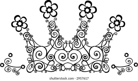 Vine Crown Vector Illustration