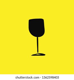 vine glass icon vector