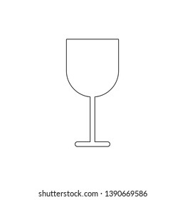 vine glass outline icon. Signs and symbols can be used for web, logo, mobile app, UI, UX