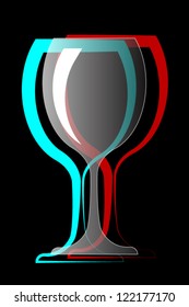 vine glass vector illustration