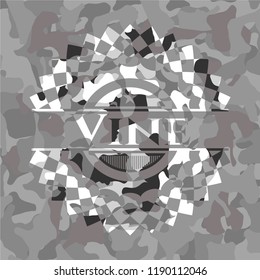 Vine grey camouflage emblem