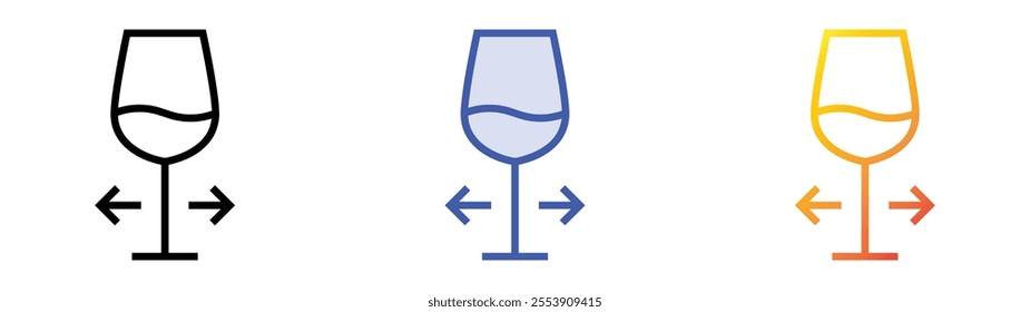 vine icon. Linear, Blue Fill and Gradient Style Design Isolated On White Background