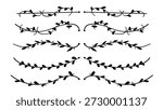 Vine line divider hand drawing for text layout separator decoration collection.Vector illustration