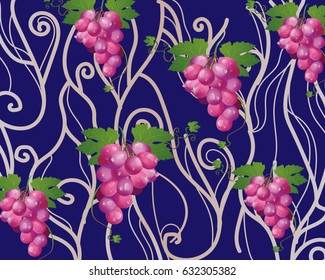 vine on a blue background