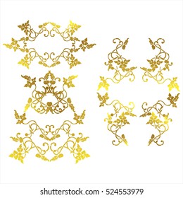 Vine Pattern Gold Stock Vector (Royalty Free) 524553979 | Shutterstock