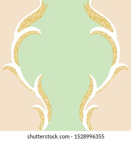 Vine pattern vector Pastel color