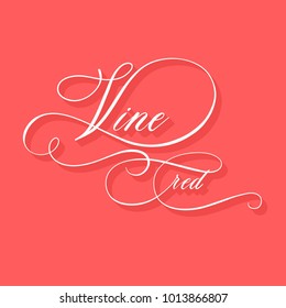 Vine red - hand  lettering vector. Modern calligraphy illustration.