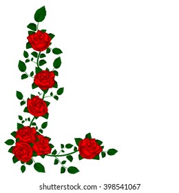 vine of red roses