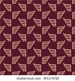 Vine Red Seamless Pattern of Abstract Symbol