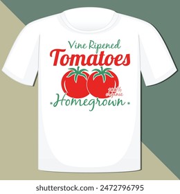 VINE MADURÓ TOMATES 100% DISEÑO DE CAMISETA DE FRUTA DE ANTIGUAS CULTIVADA EN CASA ORGÁNICA,