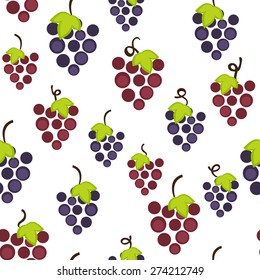 Vine seamless background, vector illustration