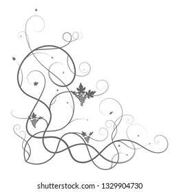 vine vine triangle plexus branch on white pattern