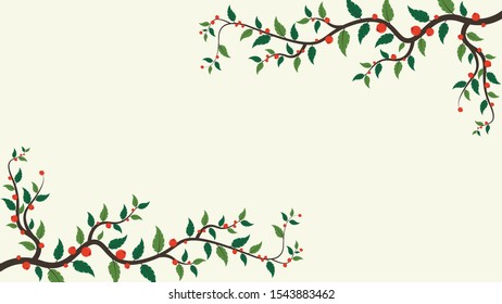 Vine vector. free space for text. wallpaper. background.