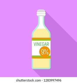 Vinegar bottle icon. Flat illustration of vinegar bottle vector icon for web design