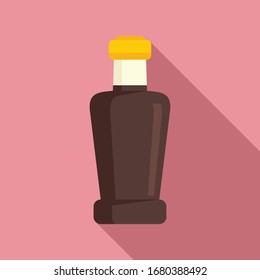 Vinegar bottle icon. Flat illustration of vinegar bottle vector icon for web design