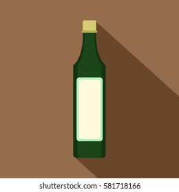 Vinegar bottle icon. Flat illustration of vinegar bottle vector icon for web