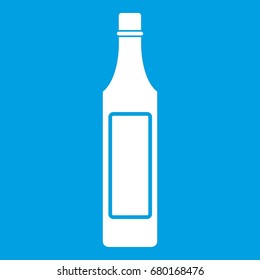 Vinegar bottle icon white isolated on blue background vector illustration