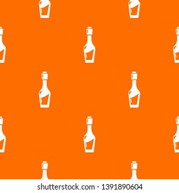 Vinegar bottle pattern vector orange for any web design best