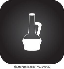Vinegar bottle sign black simple icon on  background