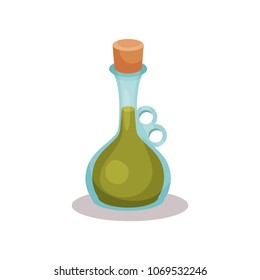 Vinegar bottle vector Illustration on a white background