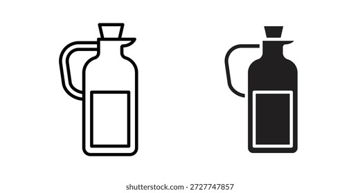 Concepto de icono de vinagre. píxel perfecto icono de interfaz de usuario lineal.