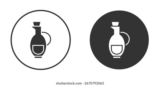 Icono del vinagre en versiones planas minimalistas modernas