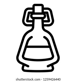 Vinegar icon. Outline vinegar vector icon for web design isolated on white background