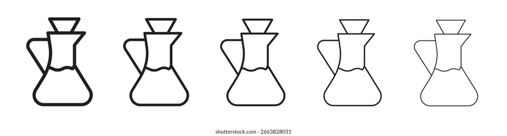 Vinegar icon simple editable stroke series pack. eps10
