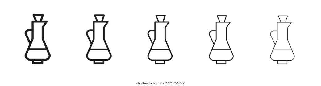 Icono de vinagre. Estilo de contorno simple. Elementos gráficos.