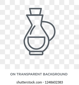 vinegar icon. Trendy flat vector vinegar icon on transparent background from Cleaning collection. High quality filled vinegar symbol use for web and mobile