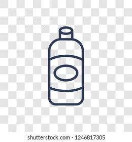 vinegar icon. Trendy linear vinegar logo concept on transparent background from cleaning collection